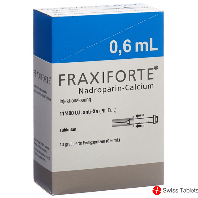 Fraxiforte 0.6ml Injektionslösung 10 Fertigspritzen 0.6ml buy online