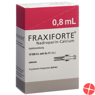 Fraxiforte 0.8ml Injektionslösung 10 Fertigspritzen 0.8ml