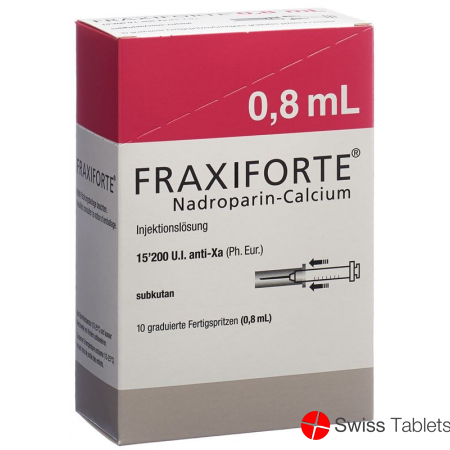 Fraxiforte 0.8ml Injektionslösung 10 Fertigspritzen 0.8ml buy online