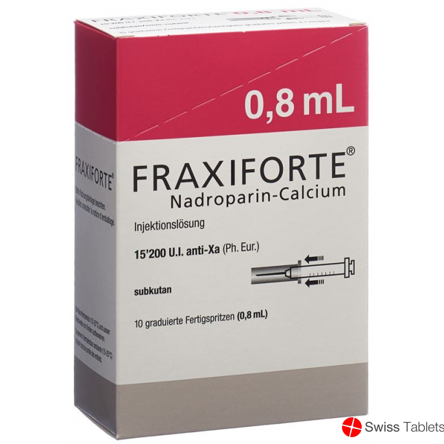 Fraxiforte 0.8ml Injektionslösung 10 Fertigspritzen 0.8ml buy online