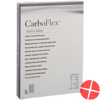 Carboflex Aktivkohle Verband 15x20cm Steril 5 Stück