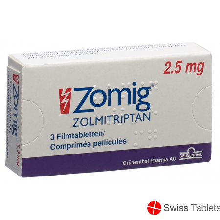 Zomig Filmtabletten 2.5mg 3 Stück buy online