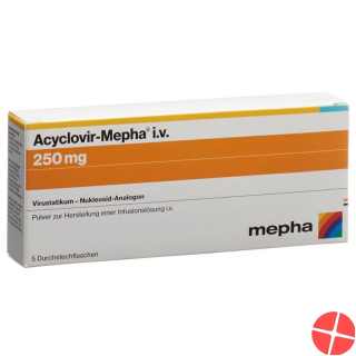 Acyclovir Mepha Injektionslösung 250mg i.v. Durchstechflasche 5 Stück