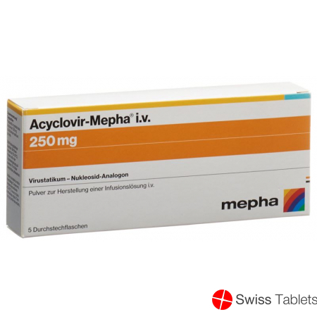 Acyclovir Mepha Injektionslösung 250mg i.v. Durchstechflasche 5 Stück buy online