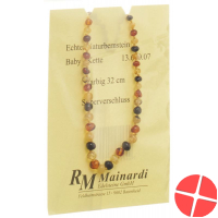 Mainardi Bernstein Babykette Farbig 32cm Silberverschluss Mainardi Bernstein Babykette Farbig 32cm Silberverschluss