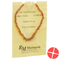 Mainardi Bernstein Babykette Splitter 32cm Silberverschluss