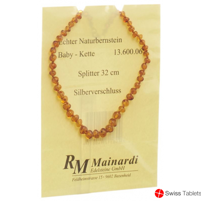 Mainardi Bernstein Babykette Splitter 32cm Silberverschluss buy online