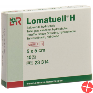 Lomatuell H Salbenkompresse 5x5cm Steril 10 Stück