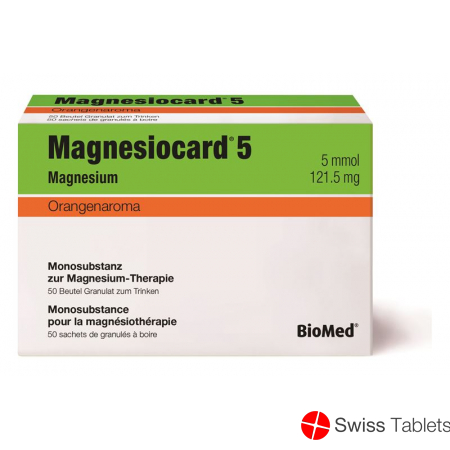Magnesiocard 5 Granulat 5 Mmol Orange 50 Beutel 5g buy online