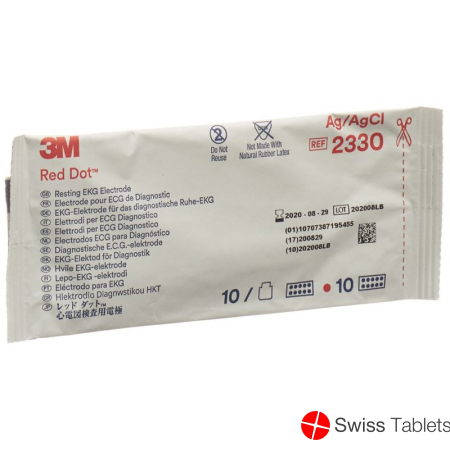 3M Red Dot Ruhe Ekg Elekt 10x 10 Stück 2330 buy online