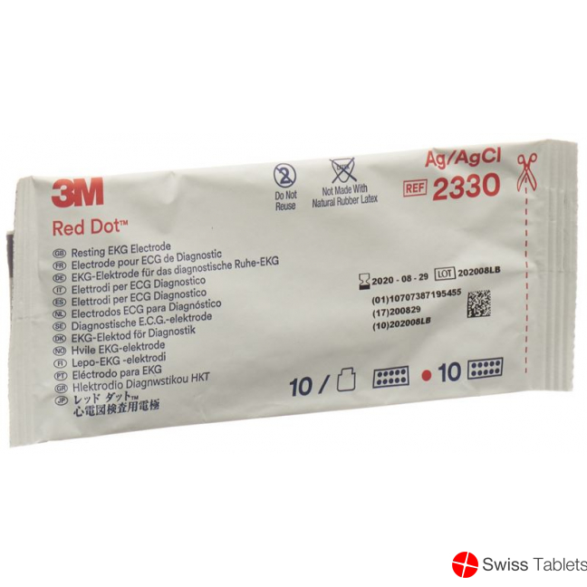 3M Red Dot Ruhe Ekg Elekt 10x 10 Stück 2330 buy online