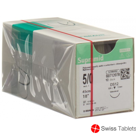 Supramid 45cm Dose 12 5-0 Schwarz 12 Stück buy online