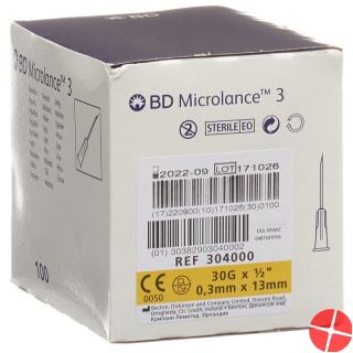 BD Microlance 3 Injektionskanülen 0.3mm x 13mm Gelb 100 Stück