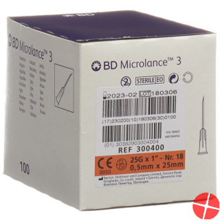 BD Microlance 3 Injektionskanülen 0.5mm x 25mm Orange 100 Stück