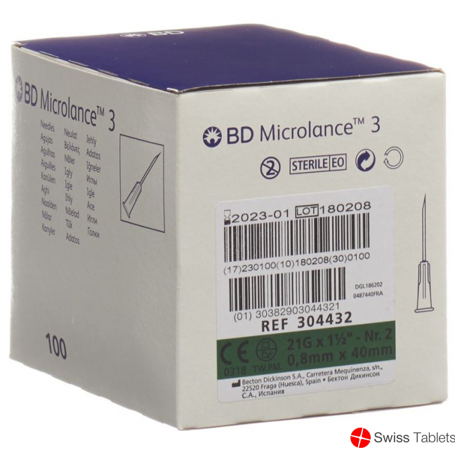 BD Microlance 3 Injektionskanüle 0.80x40mm Grün 100 X buy online
