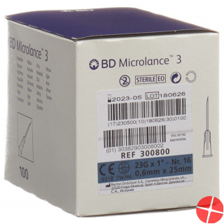BD Microlance 3 Injektionskanüle 0.6mmx25mm Blau 100 Stück