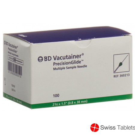 Vacutainer Kanüle 21g 0.8x38mm Grün 100 Stück buy online