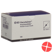 Vacutainer Kanüle 22g 0.7x38mm Schwarz 100 Stück
