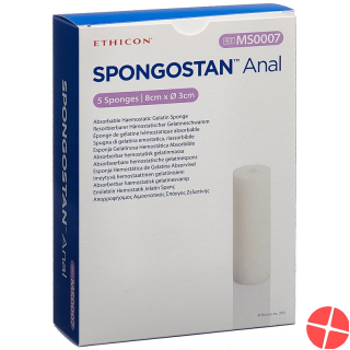 Spongostan Anal Resorbierbarer Hämostatischer Gelatineschwamm 8x3cm 5 Stück