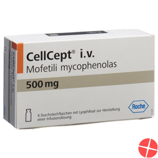 Cellcept i.v. Trockensubstanz 500mg Durchstechflasche 4 Stück
