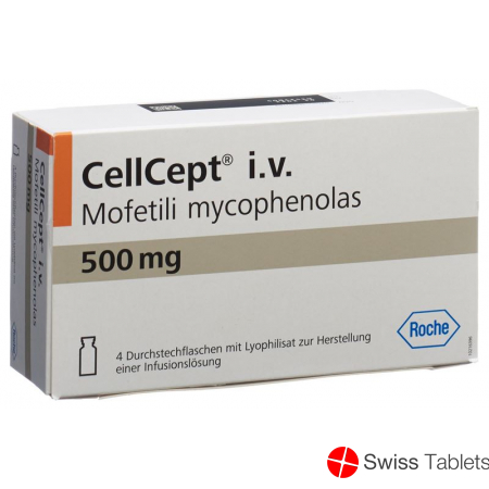 Cellcept i.v. Trockensubstanz 500mg Durchstechflasche 4 Stück buy online