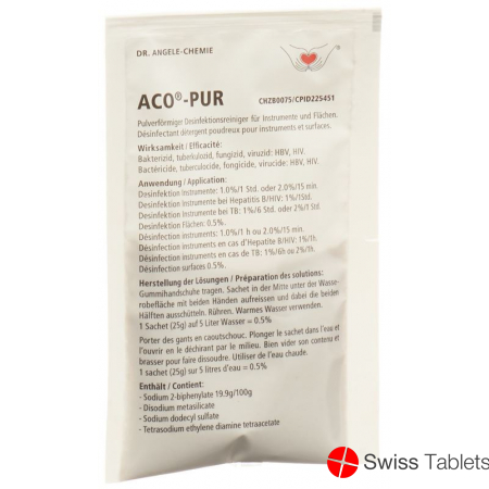 Aco Pur Instrumentendesinfektion Pulver Beutel 25g buy online