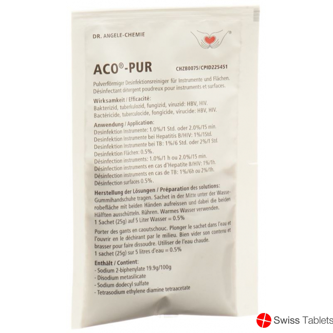 Aco Pur Instrumentendesinfektion Pulver Beutel 25g buy online