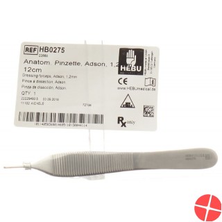 Butsch tweezers anatomical Adson 12cm