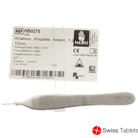 Butsch tweezers anatomical Adson 12cm buy online