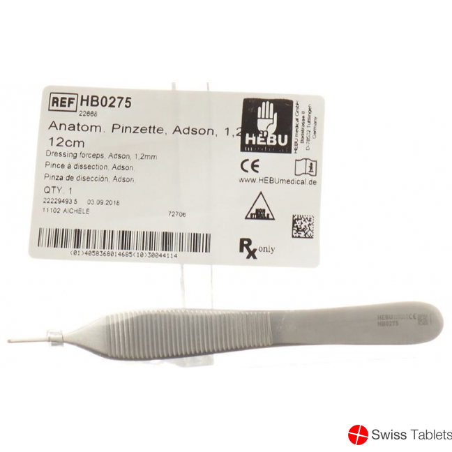 Butsch tweezers anatomical Adson 12cm buy online