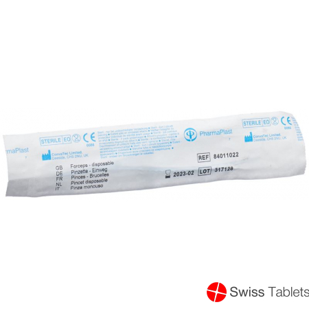 Gribi Einmalpinzette 12.5cm Anat Steril Trans buy online