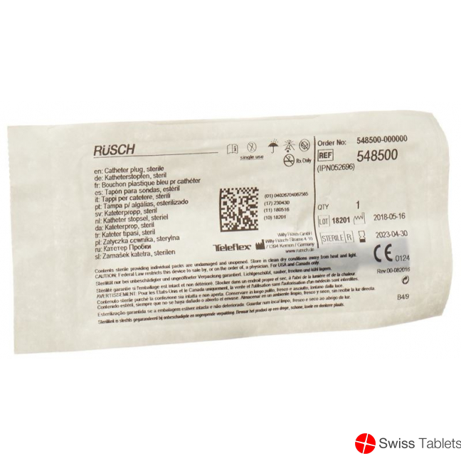 Rüsch Catheter Plug Blue Blunt Conical Sterile buy online