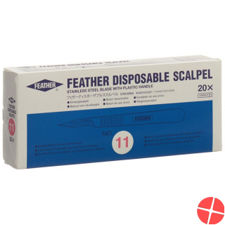 Feather Skalpell 1x Nr 11 20 Stück