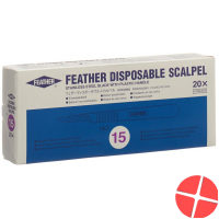 Feather Skalpell 1x Nr 15 20 Stück