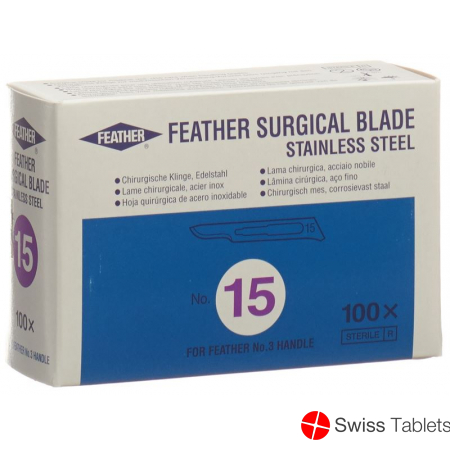 Feather Skalpellklingen Steril Nr 15 100 Stück buy online