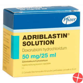 Adriblastin Solution 50mg/25ml 2 Cytosafe 25ml