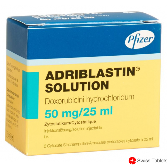 Adriblastin Solution 50mg/25ml 2 Cytosafe 25ml buy online