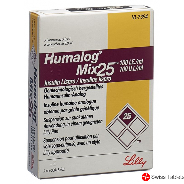Humalog Mix 25 Injektionssuspension F Pen 5 Ampullen 3ml buy online
