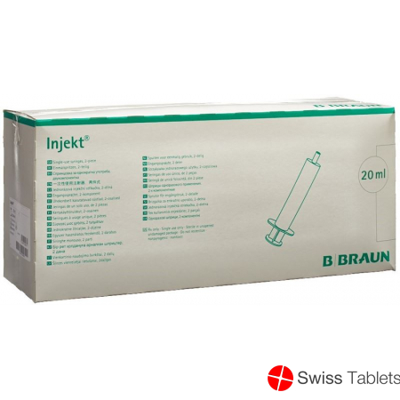 Braun Injektionsspritze 20ml Luer 2-teilig Exzentrisch 100 Stück buy online