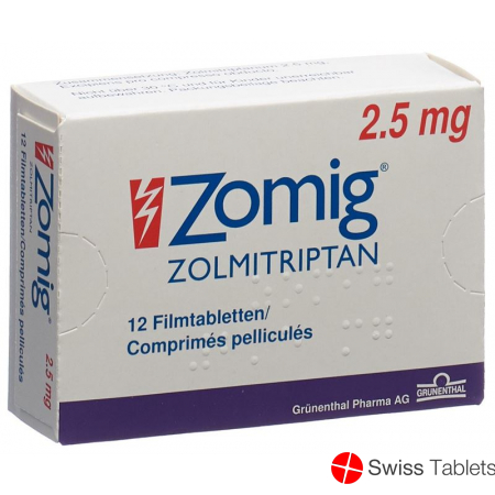 Zomig 2.5mg 12 Filmtabletten buy online