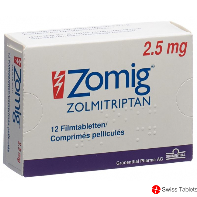 Zomig 2.5mg 12 Filmtabletten buy online