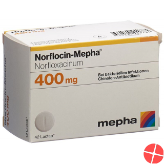 Norflocin Mepha Lactabs 400mg 42 Stück Norflocin Mepha Lactabs 400mg 42 Stück