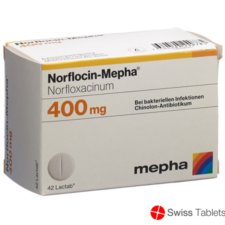 Norflocin Mepha Lactabs 400mg 42 Stück buy online