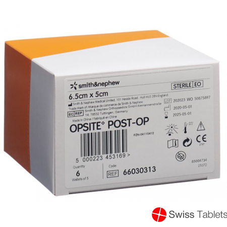 Opsite Post OP Folienverband 6.5x5cm 6x 5 Stück buy online