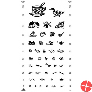 Oculus vision chart with children's motifs