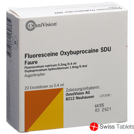 Fluoresceine Oxybupro 0.4% 20 Monodosis 0.4ml buy online
