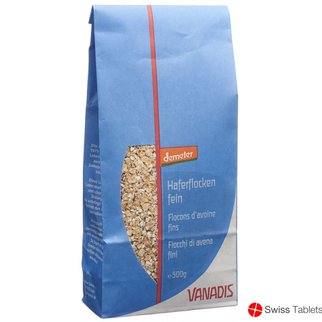 Vanadis Haferflocken Fein Demeter Beutel 500g buy online