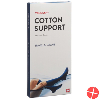Venosan Cotton A-d Support Socks L Black 1 Paar