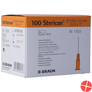 Sterican Nadel Dent 25g 0.5x25mm Orange 100 Stück