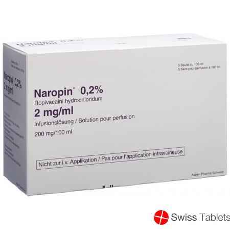 Naropin Injektionslösung 0.2% 5 Polybag 100ml buy online